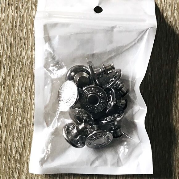 NEW … Pack Of Ten Instant Jean Button Pins - Picture 3 of 4